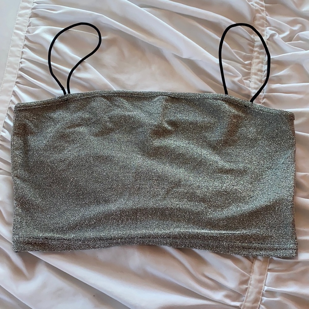 Shein Size Large Sparkly Crop Top
